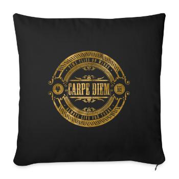 Carpe Diem - Sofa pillowcase 17,3'' x 17,3'' (45 x 45 cm) - black - Front