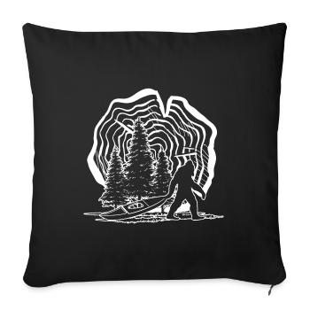 Kayak Whitewater Kayak "Boat-adventure" - Sofa pillowcase 17,3'' x 17,3'' (45 x 45 cm) - black - Front