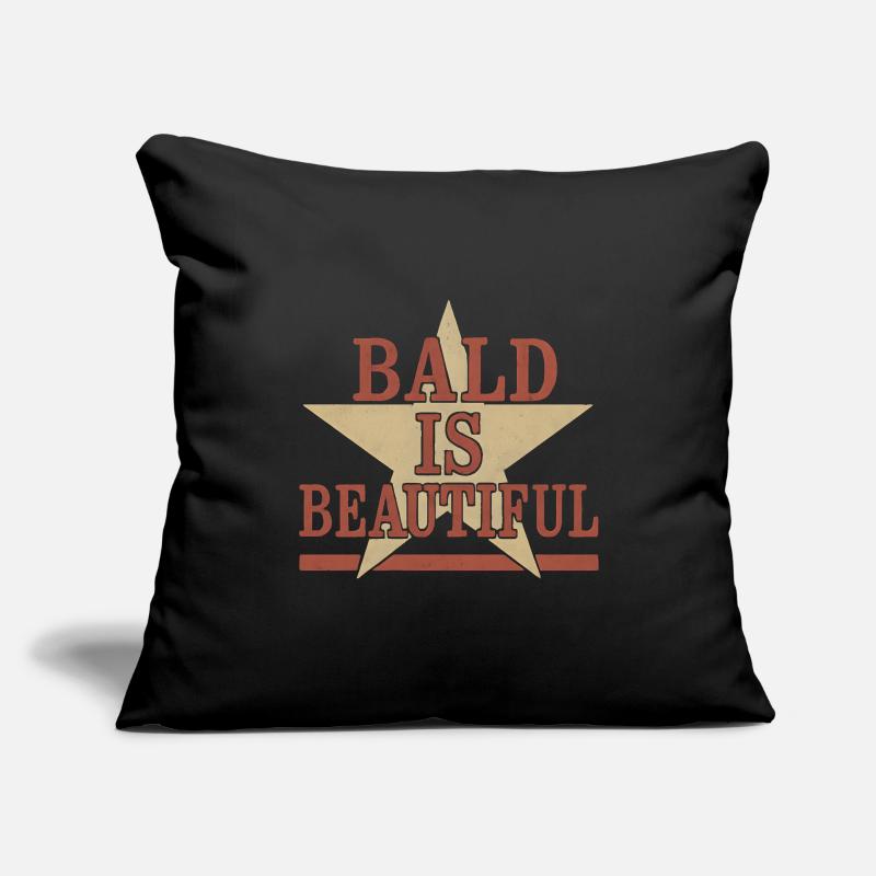 Men's Bald Gift Idea Bald Is Beautiful Sofa pillowcase 17,3'' x 17,3'' (45 x 45 cm)