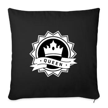 King & Queen - REINE - Housse de coussin décorative 45 x 45 cm - noir - Devant