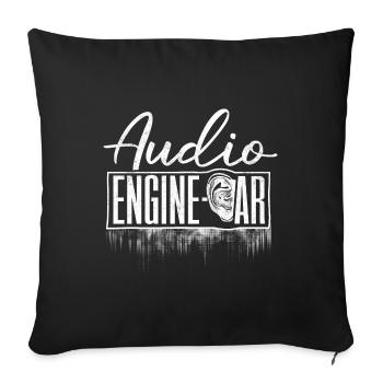 Pediatric Audiologist Audiology Audio Engine-Ear - Sofakissenbezug 45 x 45 cm - Schwarz - Vorne