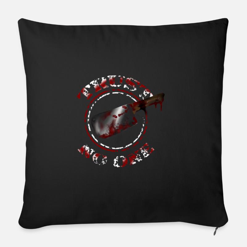 Logo 4 - Housse de coussin décorative 45 x 45 cm - noir