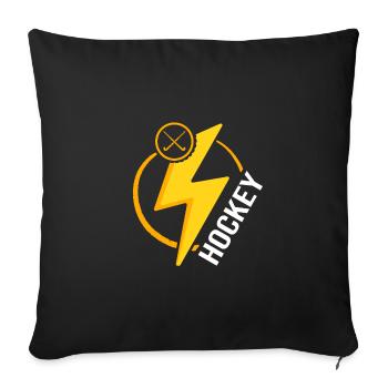 Hockey Field Hockey Hockey - Sofa pillowcase 17,3'' x 17,3'' (45 x 45 cm) - black - Front