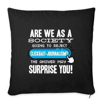 Journalism Journalist Funny - Sofa pillowcase 17,3'' x 17,3'' (45 x 45 cm) - black - Front