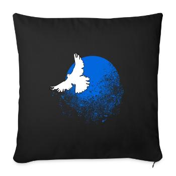 La colombe de la paix doit fuir la paix se désintègre - Housse de coussin décorative 45 x 45 cm - noir - Devant