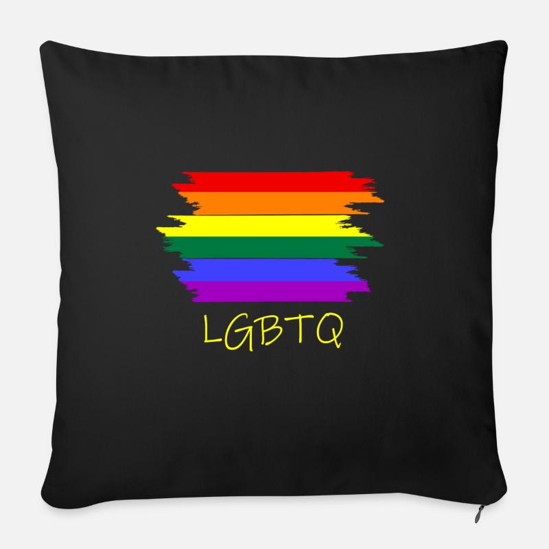 LGBTQ - Sofakissenbezug 45 x 45 cm - Schwarz