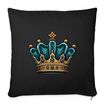 Krone Royal Crown - Sofa pillowcase 17,3'' x 17,3'' (45 x 45 cm) - black - Front