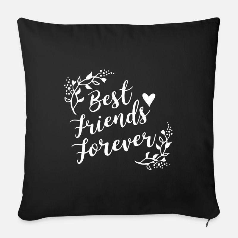 BFF Best Friends Forever - Sofakissenbezug 45 x 45 cm - Schwarz