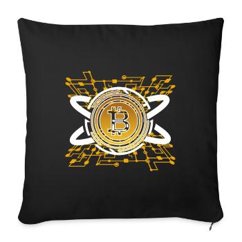 Bitcoin BTC Revolution - Crypto Gift Idea - Sofakissenbezug 45 x 45 cm - Schwarz - Vorne