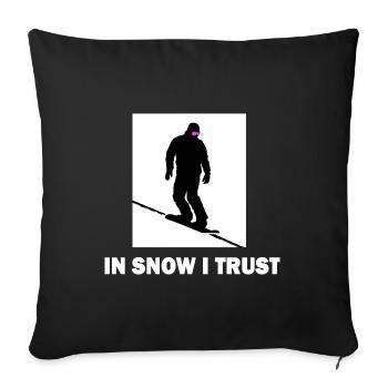 Snowboarder Freestyle Boarder Snowboard - Housse de coussin décorative 45 x 45 cm - noir - Devant