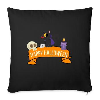 Cat Lovers Cats Costume Gift Halloween - Sofa pillowcase 17,3'' x 17,3'' (45 x 45 cm) - black - Front