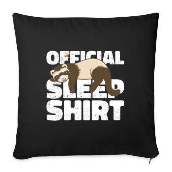 Ferret Official Sleep Shirt Lazy Relax - Housse de coussin décorative 45 x 45 cm - noir - Devant