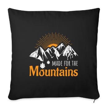 Pour les montagnes faites cadeau de grimpeur randonneur - Housse de coussin décorative 45 x 45 cm - noir - Devant