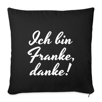 I am Franke, thank you! - Sofa pillowcase 17,3'' x 17,3'' (45 x 45 cm) - black - Front