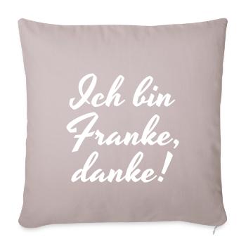 Je suis Franke, merci! - Housse de coussin décorative 45 x 45 cm - taupe clair - Devant