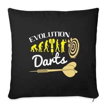 Evolution darts Farben änderbar - Sofakissenbezug 45 x 45 cm - Schwarz - Vorne