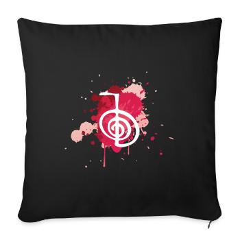 Reiki Gift Idea | Reiki Healings Reiki Masters - Sofa pillowcase 17,3'' x 17,3'' (45 x 45 cm) - black - Front