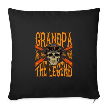 Grandpa The Man The Myth The Legend design Gift - Sofa pillowcase 17,3'' x 17,3'' (45 x 45 cm) - black - Front