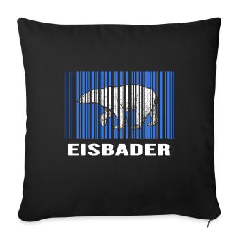 Eisbader Winterschwimmer geht eiskalt Eisbaden - Sofakissenbezug 45 x 45 cm - Schwarz - Vorne