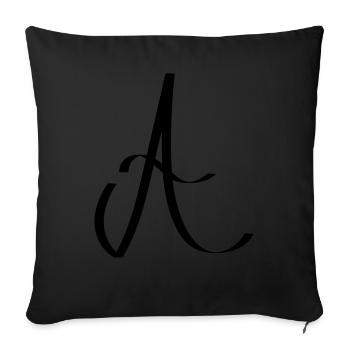 A - Sofakissenbezug 45 x 45 cm - Schwarz - Vorne