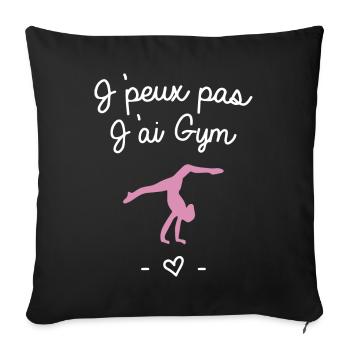 J'peux pas j'ai gym - Housse de coussin décorative 45 x 45 cm - noir - Devant