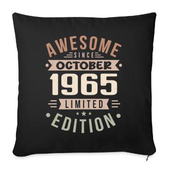 Légende Depuis Octobre 1965 Anniversaire Octobre 1965 - Housse de coussin décorative 45 x 45 cm - noir - Devant