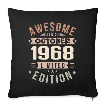 Légende Depuis Octobre 1968 Anniversaire Octobre 1968 - Housse de coussin décorative 45 x 45 cm - noir - Devant