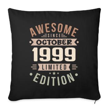 Légende Depuis Octobre 1999 Anniversaire Octobre 1999 - Housse de coussin décorative 45 x 45 cm - noir - Devant