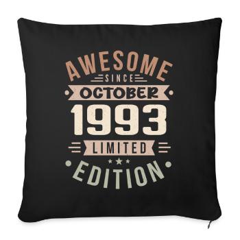 Légende Depuis Octobre 1993 Anniversaire Octobre 1993 - Housse de coussin décorative 45 x 45 cm - noir - Devant