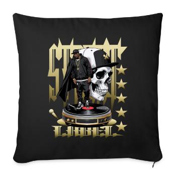Rappeurs de rue - Housse de coussin décorative 45 x 45 cm - noir - Devant