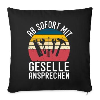Automotive Mechatronics Technician Journeyman Gift - Sofa pillowcase 17,3'' x 17,3'' (45 x 45 cm) - black - Front