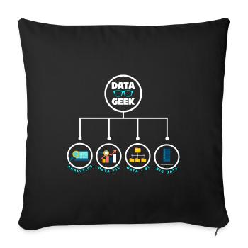 Datenanalyse Data Geek Engineering Business - Sofakissenbezug 45 x 45 cm - Schwarz - Vorne
