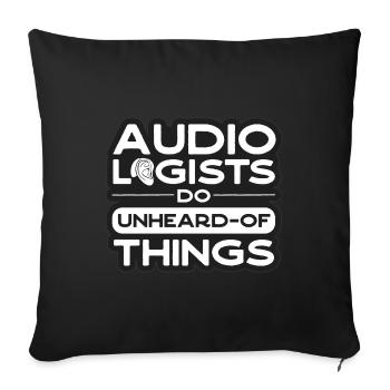 L’audiologiste pédiatrique Audiology fait du jamais vu - Housse de coussin décorative 45 x 45 cm - noir - Devant