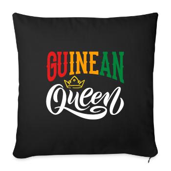 Reine de Guinée Guinée Drapeau de Guinée - Housse de coussin décorative 45 x 45 cm - noir - Devant