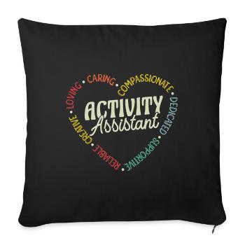 Awesome Activity Assistant - Sofakissenbezug 45 x 45 cm - Schwarz - Vorne