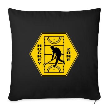 Hockey Hockey Club Joueurs de hockey Zone de hockey - Housse de coussin décorative 45 x 45 cm - noir - Devant
