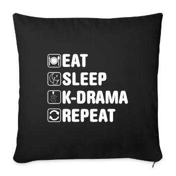 K-Drama Kdrama Drame coréen Corée Hallyu K-Drama - Housse de coussin décorative 45 x 45 cm - noir - Devant