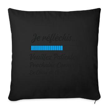 Prochaine connerie en Cours Cadeau Humour Original - Housse de coussin décorative 45 x 45 cm - noir - Devant