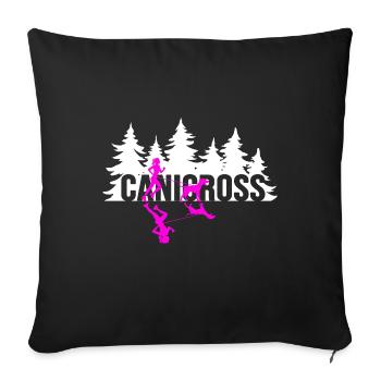 Canicross dogrun running with dog dog sports - Sofa pillowcase 17,3'' x 17,3'' (45 x 45 cm) - black - Front