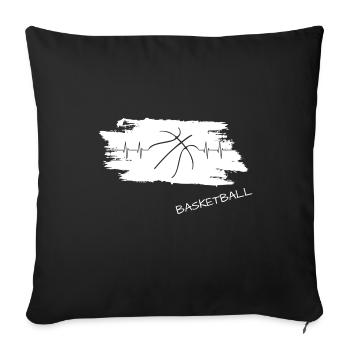 Basketball basketball Streetball - Sofakissenbezug 45 x 45 cm - Schwarz - Vorne