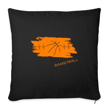 Basketball basketball Streetball - Sofakissenbezug 45 x 45 cm - Schwarz - Vorne