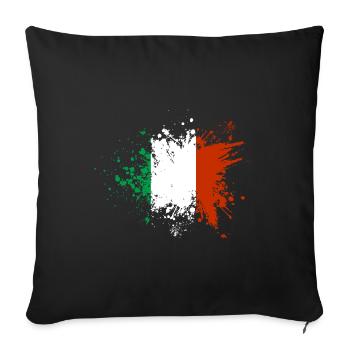 La peinture du drapeau italien éclabousse Rome Italie Pise - Housse de coussin décorative 45 x 45 cm - noir - Devant