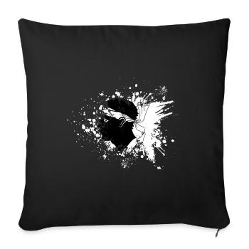 Corse Drapeau Corse Drapeau Corse Corse - Housse de coussin décorative 45 x 45 cm - noir - Devant