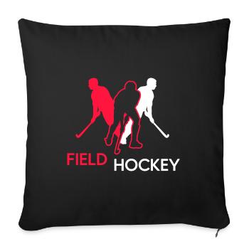 Hockey Field Hockey Artificial Turf Hockey Hockey Players - Sofa pillowcase 17,3'' x 17,3'' (45 x 45 cm) - black - Front