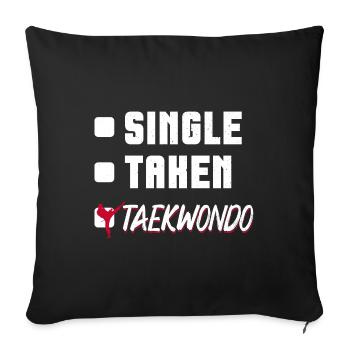 TKD Korean Martial Arts Tae Kwon - Sofakissenbezug 45 x 45 cm - Schwarz - Vorne