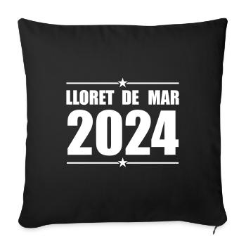 Lloret De Mar 2024 - Sofakissenbezug 45 x 45 cm - Schwarz - Vorne