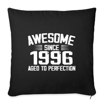 Vintage 1996 28th Anniversary Gift 1996 - Sofa pillowcase 17,3'' x 17,3'' (45 x 45 cm) - black - Front