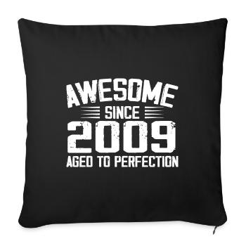 Vintage 2009 15th Anniversary Gift 2009 - Sofa pillowcase 17,3'' x 17,3'' (45 x 45 cm) - black - Front