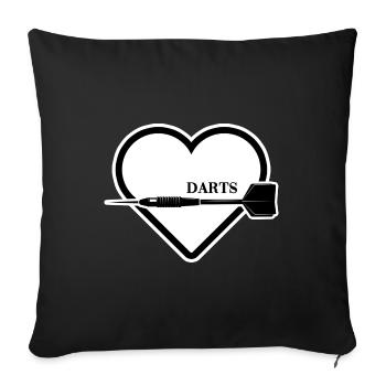 Dart Dart Dart Legend Dartboard - Sofa pillowcase 17,3'' x 17,3'' (45 x 45 cm) - black - Front