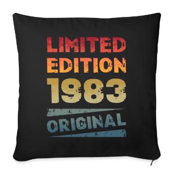 Limited Edition Geburtstag Party Jahrgang 1983 - Sofakissenbezug 45 x 45 cm - Schwarz - Vorne